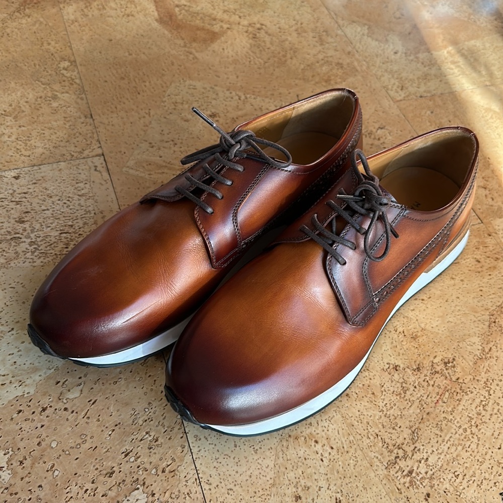 New Cognac Magnanni formal sneaker.